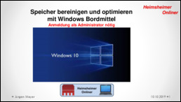 Speicher bereinigen und optimieren mit Bordmitteln (Windows)