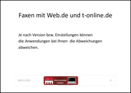 Faxen mit Web.de und T-online.de