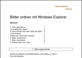 Bilder ordnen mit Windows Explorer