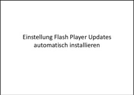 Flash Player-Update einstellen