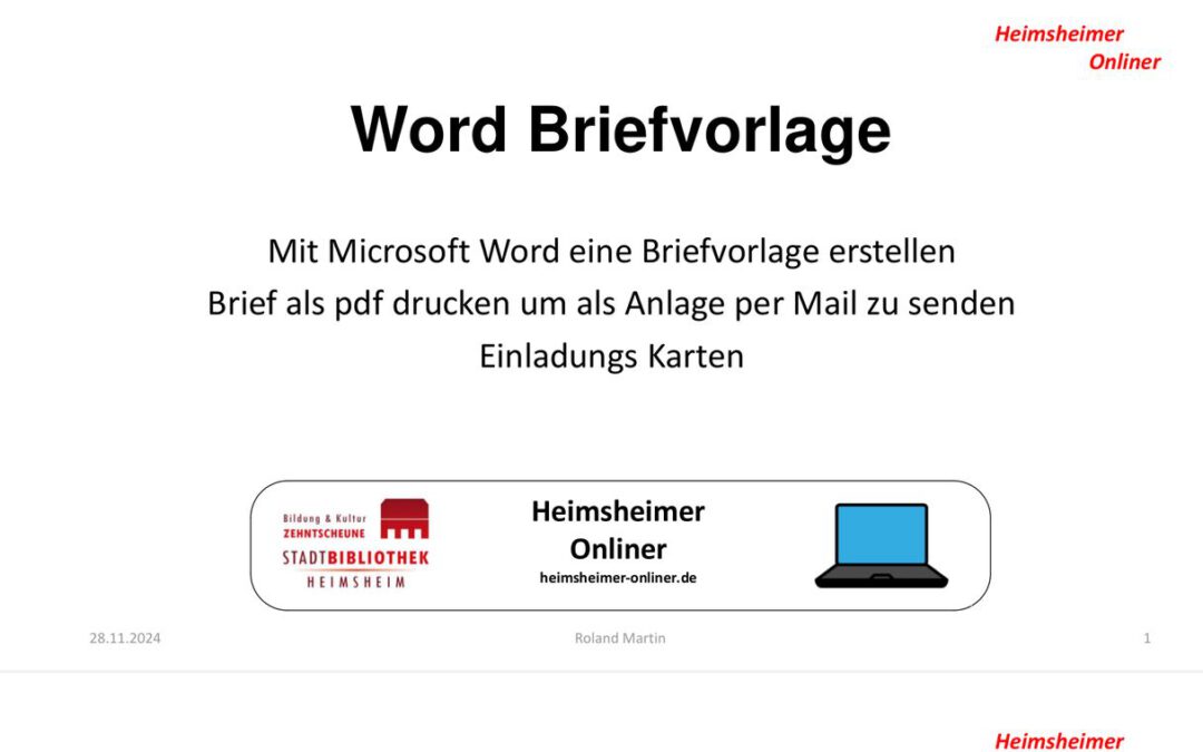 Word Brief Vorlage