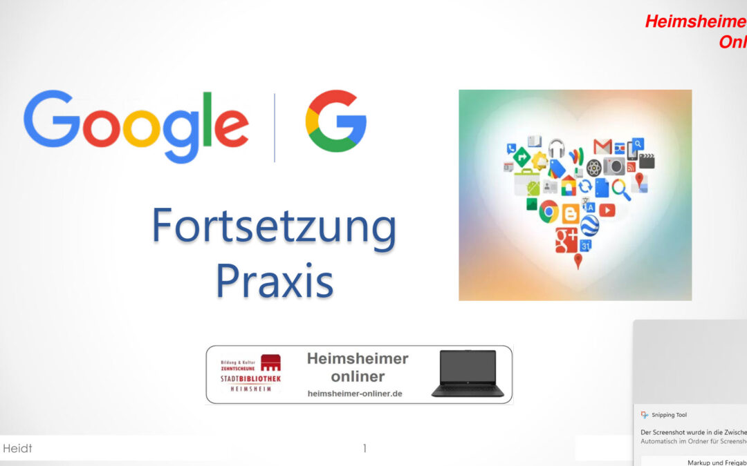 Google Produkte Fortsetzung