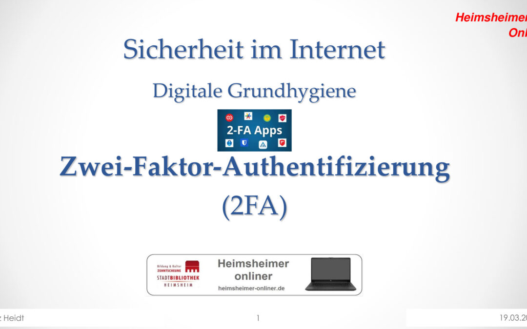 2FA Zwei-Faktor-Authentifizierung