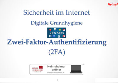 2FA Zwei-Faktor-Authentifizierung