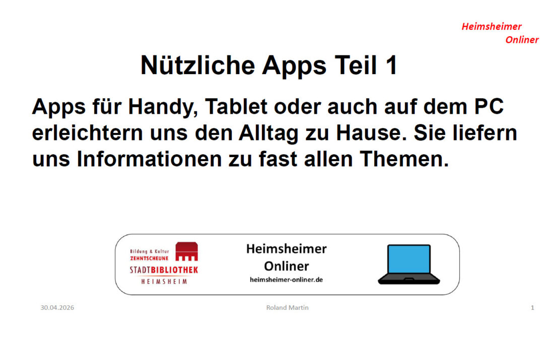Nützliche Apps Teil 1