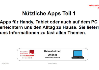 Nützliche Apps Teil 1