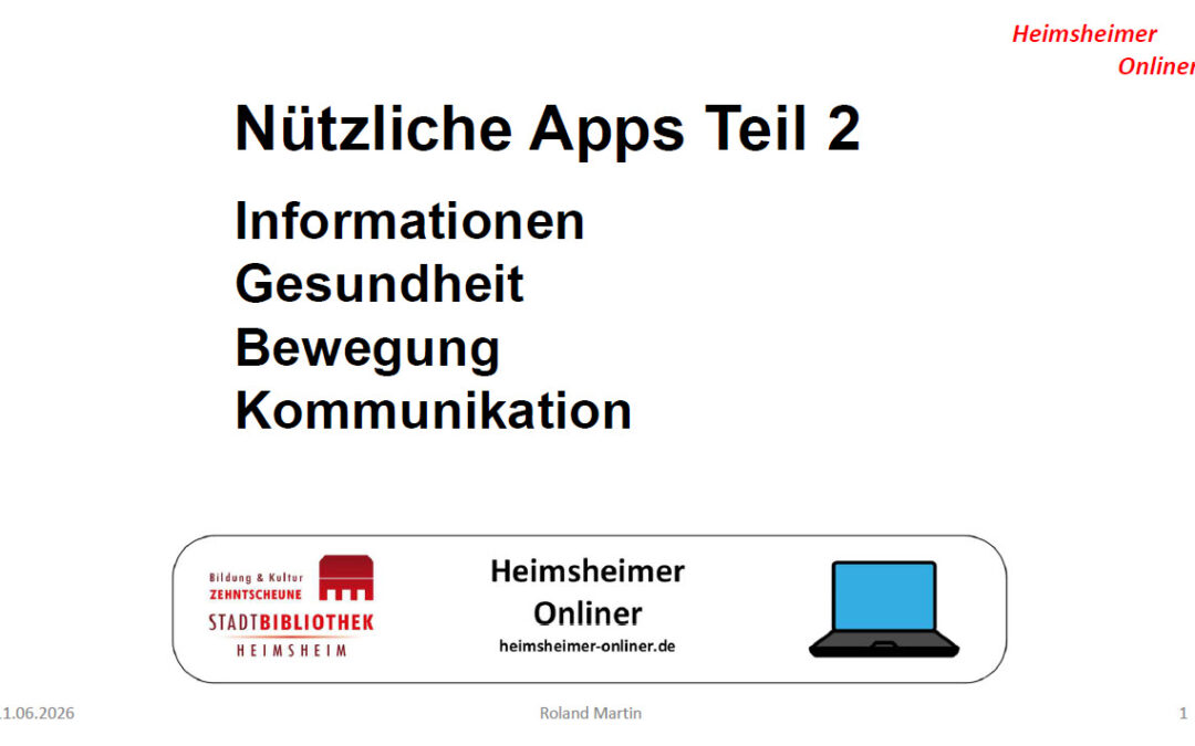 Nützliche Apps Teil 2