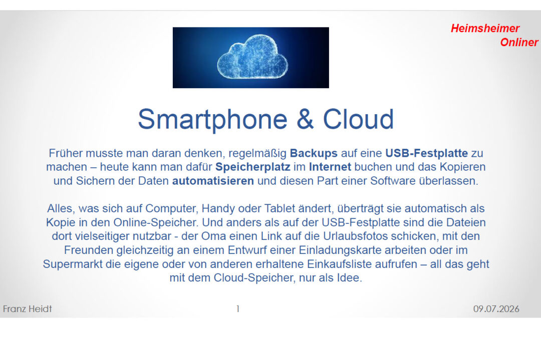 Smartphone und Cloud